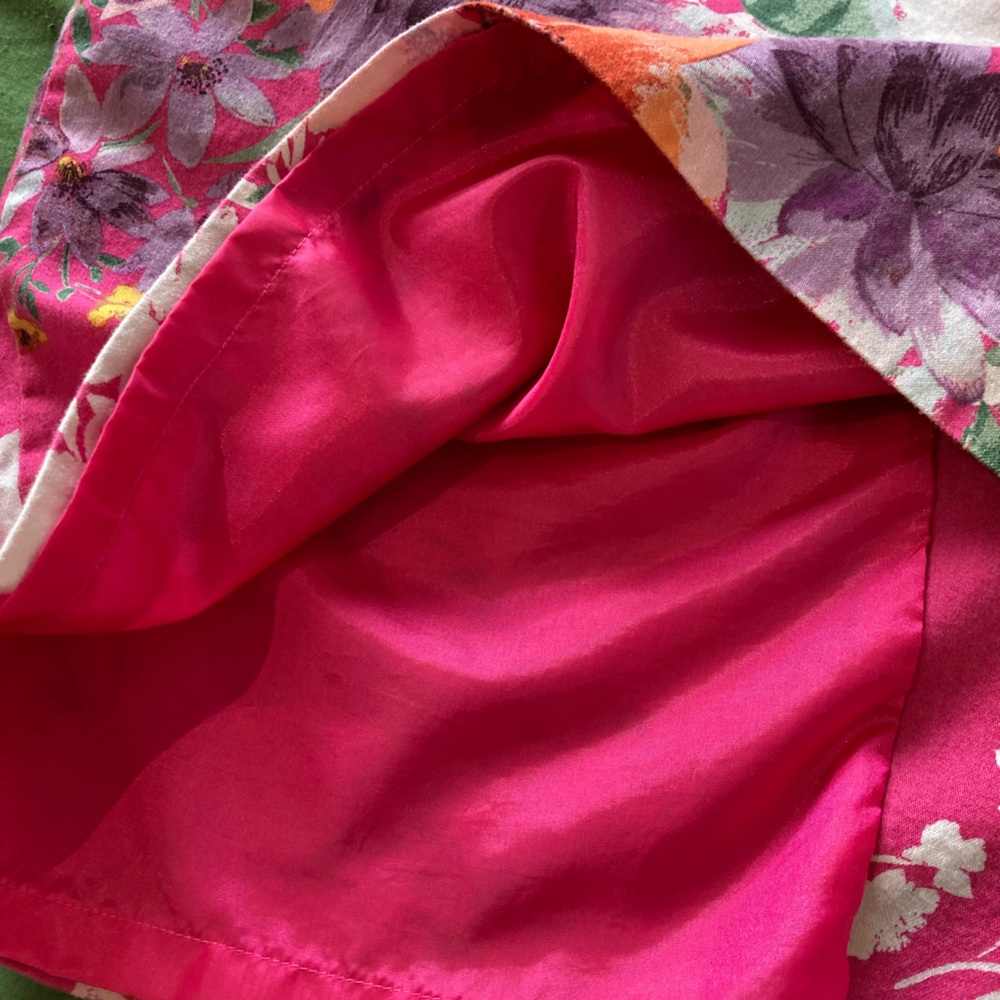 Van Heusen Studio Cotton Floral Lined Skirt 6 S Small - Picture 3 of 6